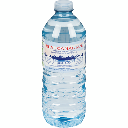 Real Canadian Spring Water Bottle 500mL