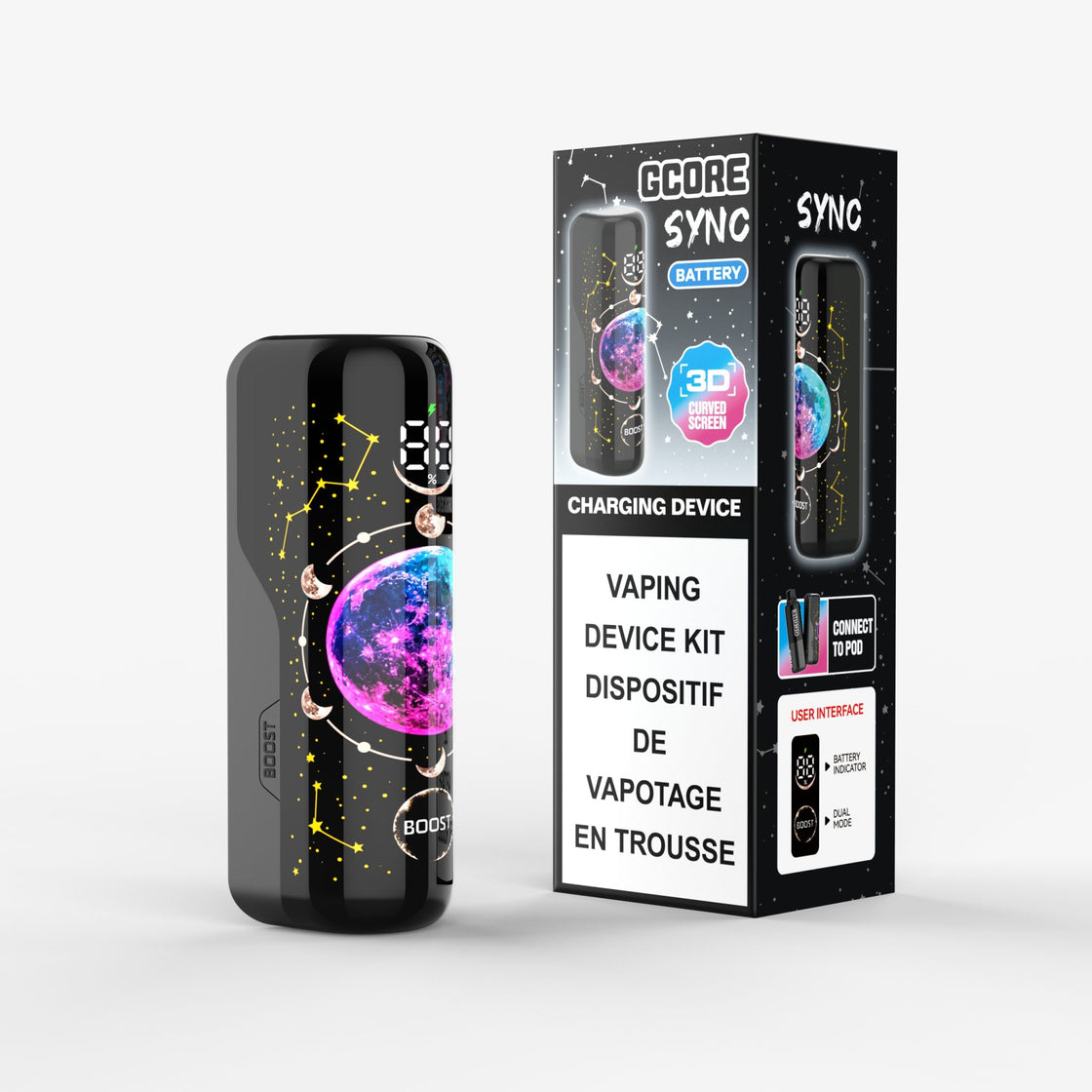 GCore Sync Black Battery - 1000mAh