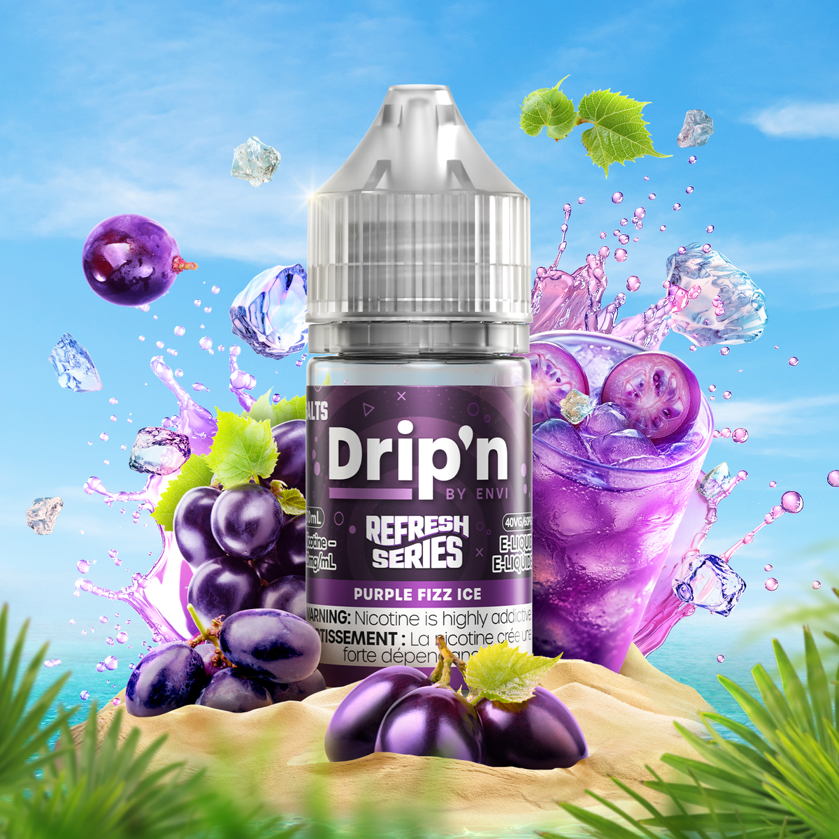 next day delivery vape juice Drip'n by ENVI SSFB Select Flavor ::Mixed Watermelon Blueberry Sour Raspberry Nic