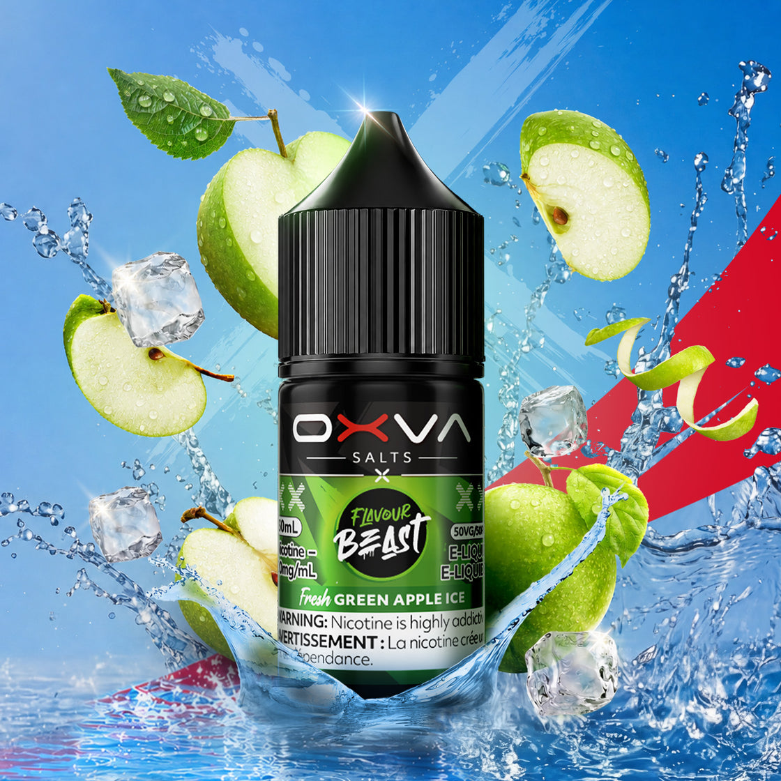 Fresh Green Apple Ice – Flavour Beast x OXVA 30mL salt nic e-juice - Surrey_Vancouver_Delta