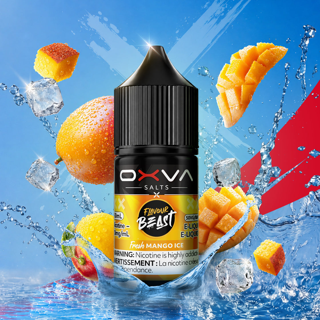Fresh Mango Ice – Flavour Beast x OXVA 30mL salt nic e-juice - Surrey_Vancouver_Delta