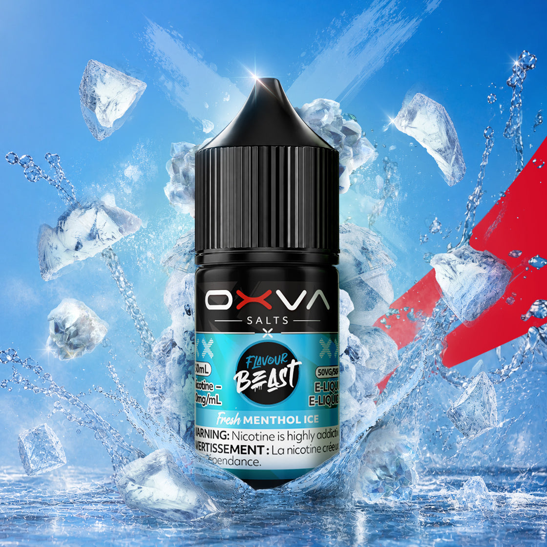 Fresh Menthol Ice – Flavour Beast x OXVA 30mL salt nic e-juice - Surrey_Vancouver_Delta