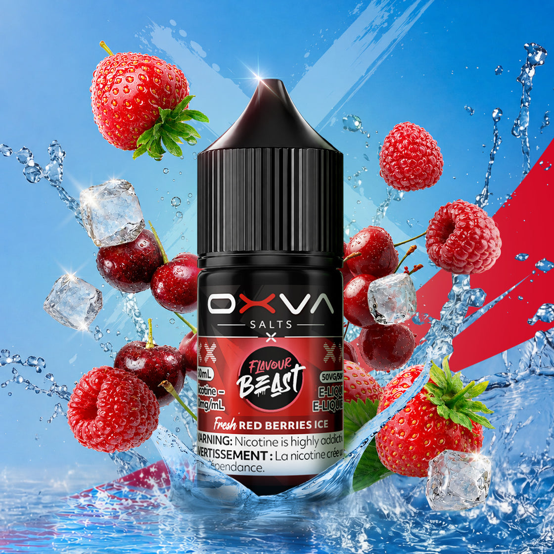 Fresh Red Berries Ice – Flavour Beast x OXVA 30mL salt nic e-juice - Surrey_Vancouver_Delta