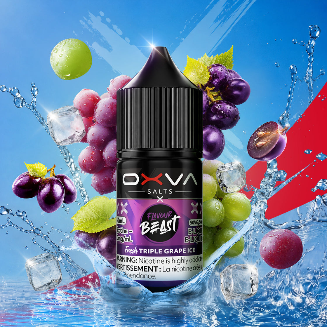 Fresh Triple Grape Ice – Flavour Beast x OXVA 30mL salt nic e-juice - Surrey_Vancouver_Delta