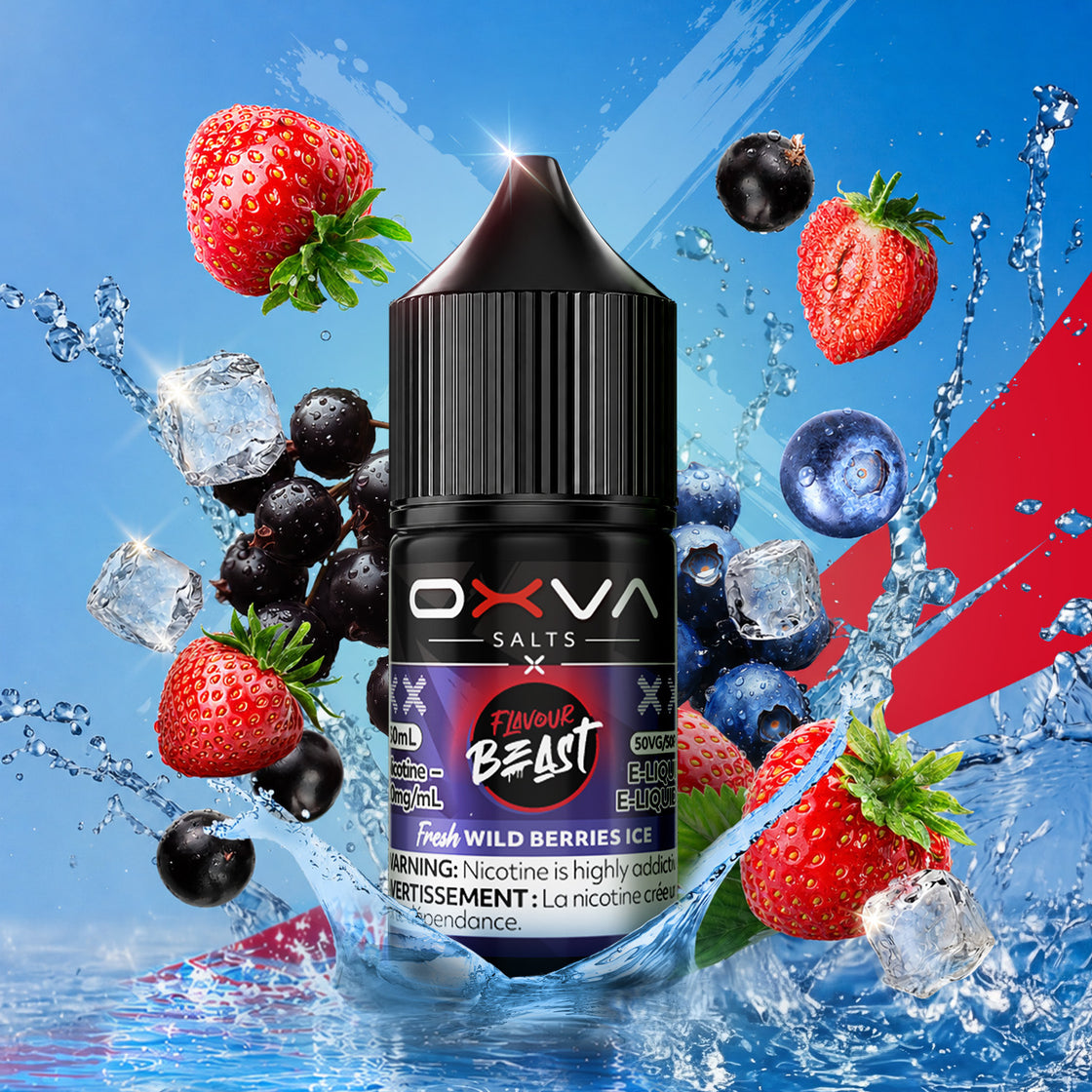 Fresh Wild Berries Ice – Flavour Beast x OXVA 30mL salt nic e-juice - Surrey_Vancouver_Delta