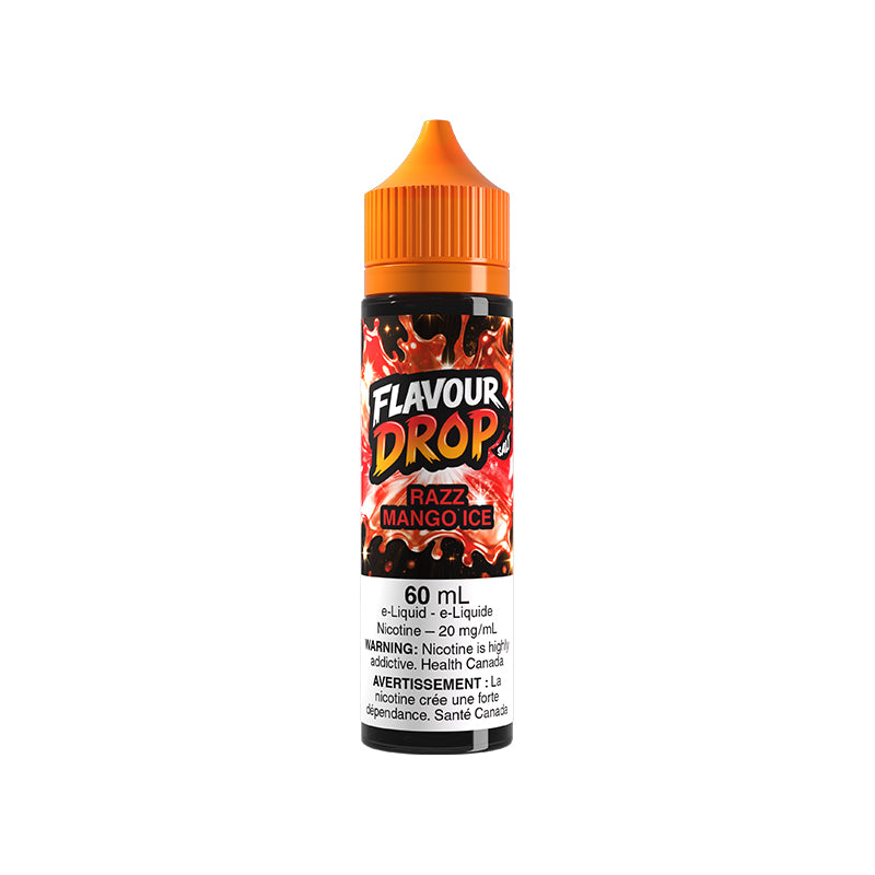 Razz Mango Ice Flavour Drop 60mL Salt Nic E-Juice – Futuristic Vapes Surrey Delta