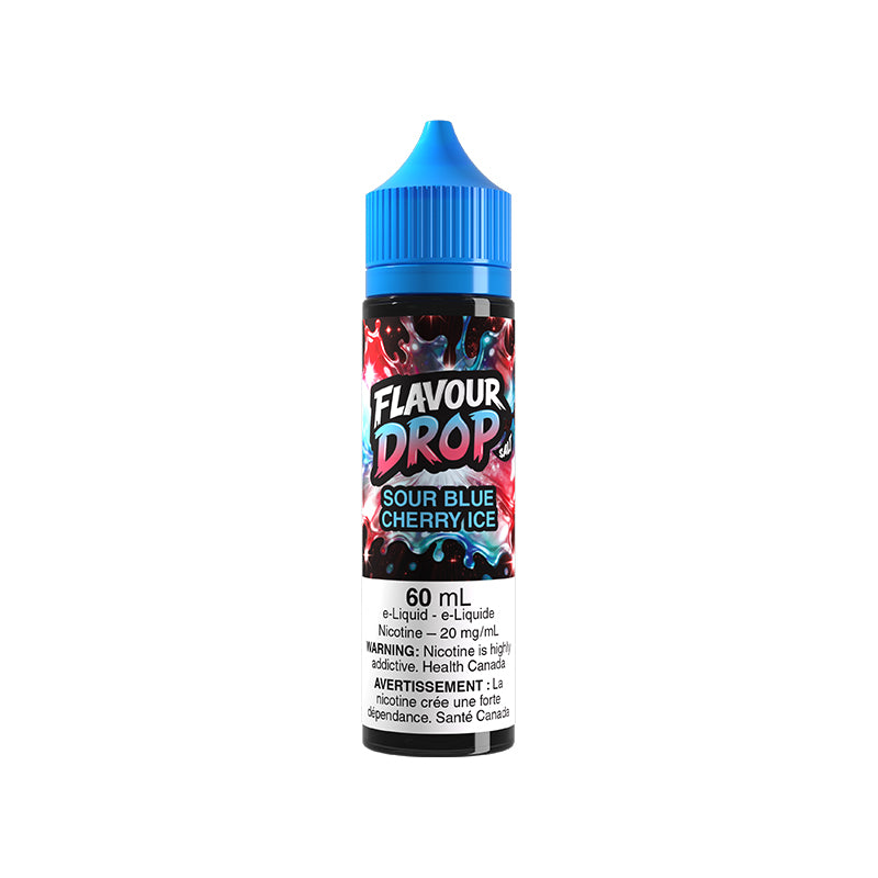 Sour Blue Cherry Ice Flavour Drop 60mL Salt Nic E-Juice – Futuristic Vapes Surrey Delta
