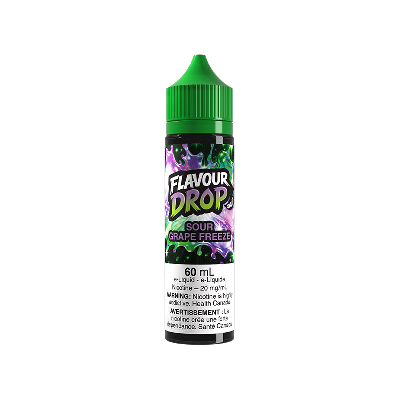 Sour Grape Freeze Flavour Drop 60mL Salt Nic E-Juice – Futuristic Vapes Surrey Delta