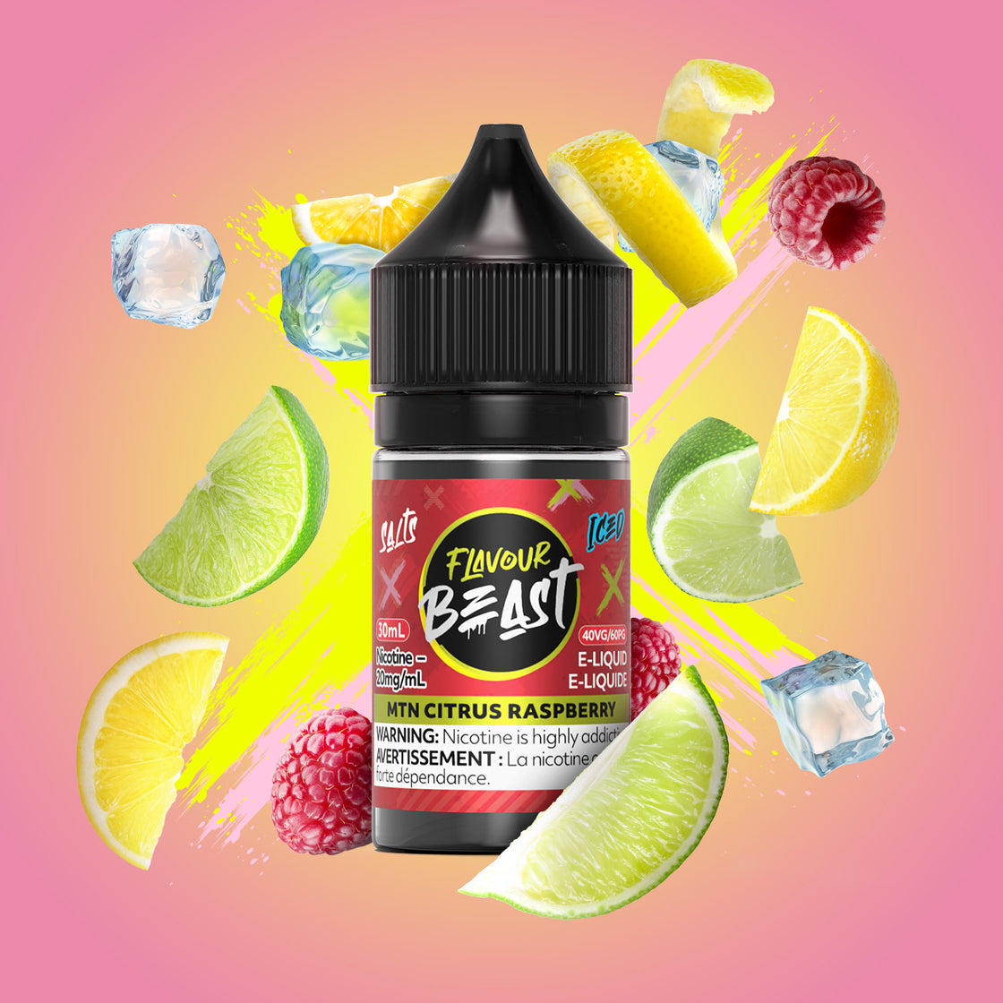 Mtn Citrus Raspberry Iced - Flavour Beast Salt 30mL