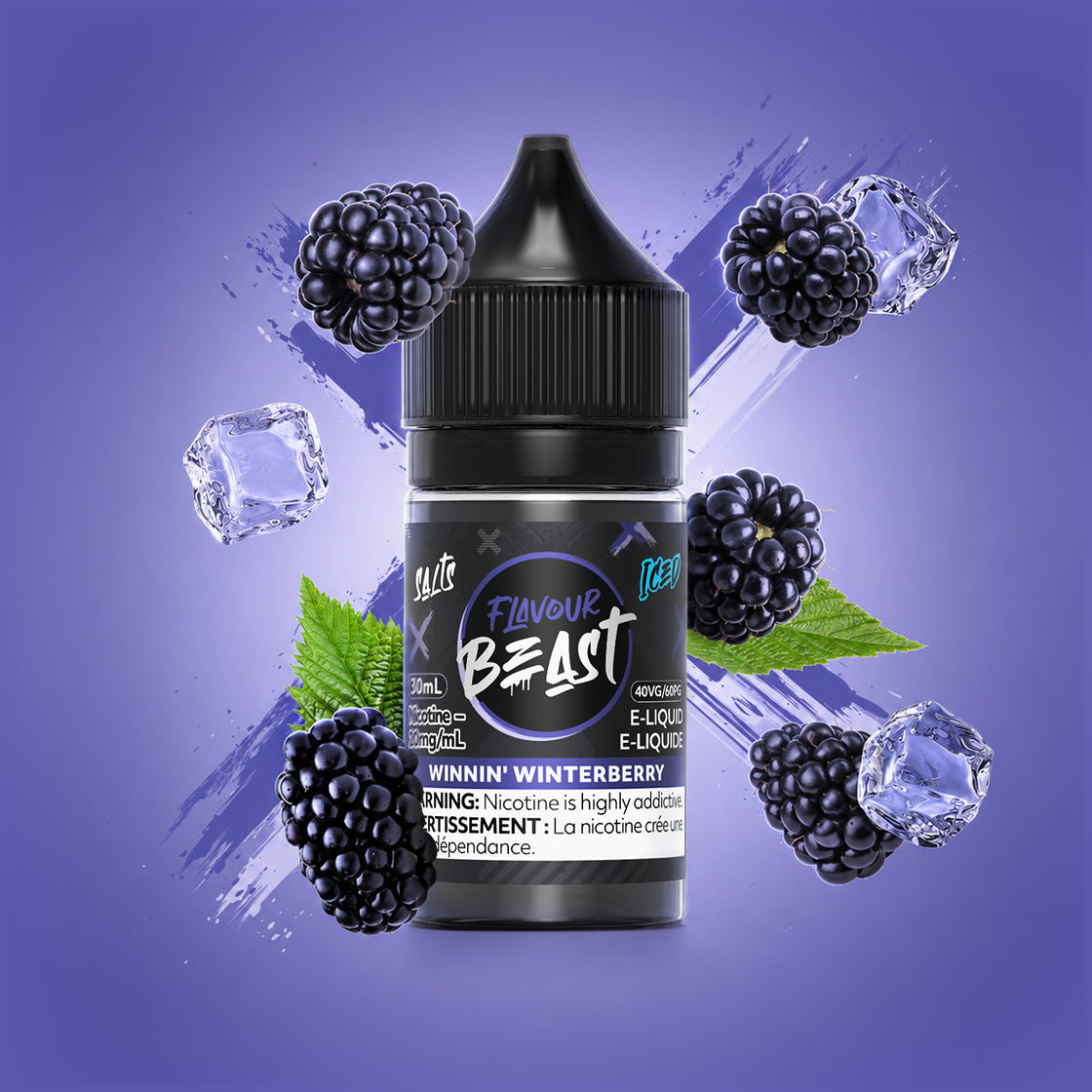 Flavour Beast Classic Winnin' Winterberry Iced 20mg 30mL salt nic e-juice bottle - Futuristic Vapes, Delta BC