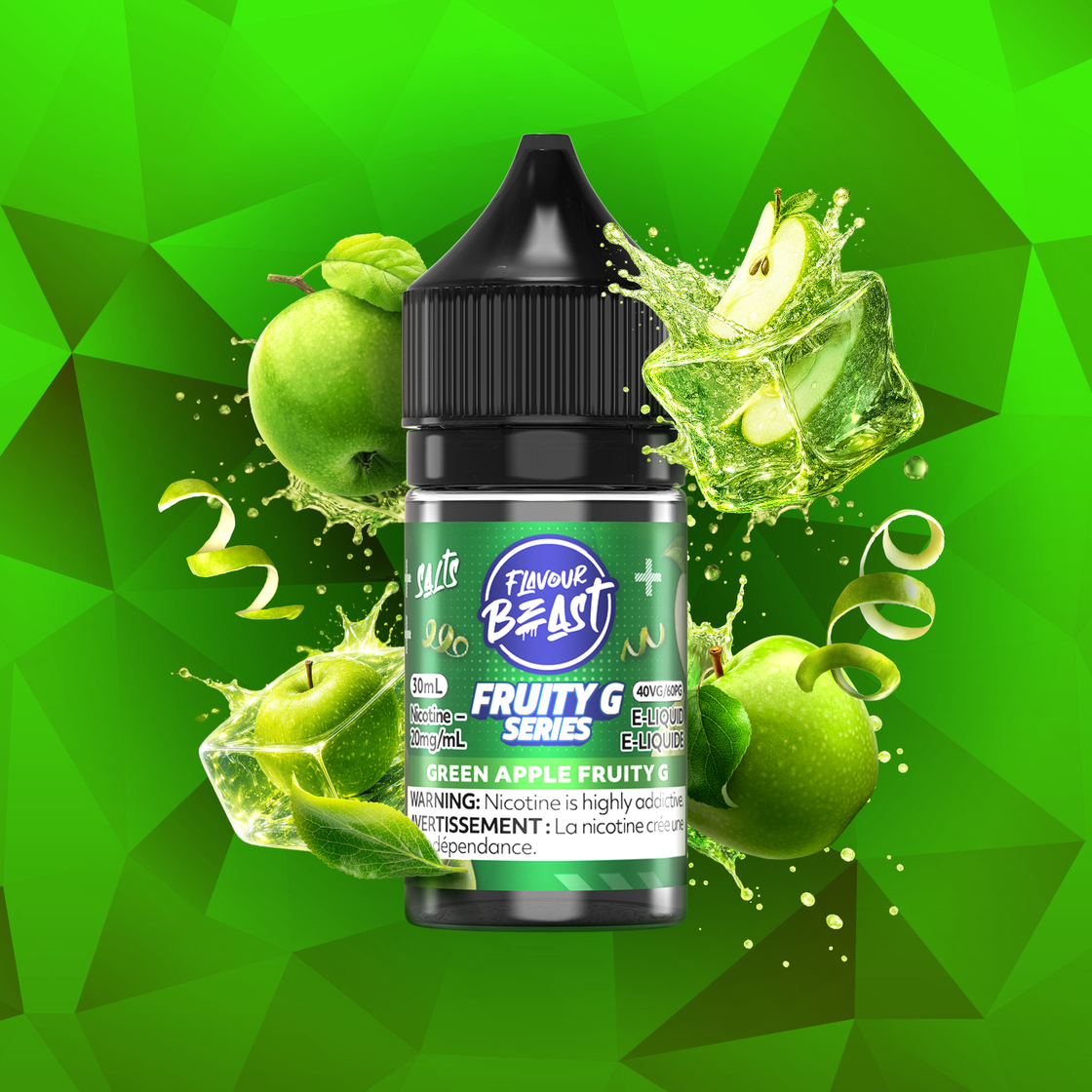 Green Apple Fruity G — Flavour Beast Fruity G Series Salt Nic E-Juice 30mL