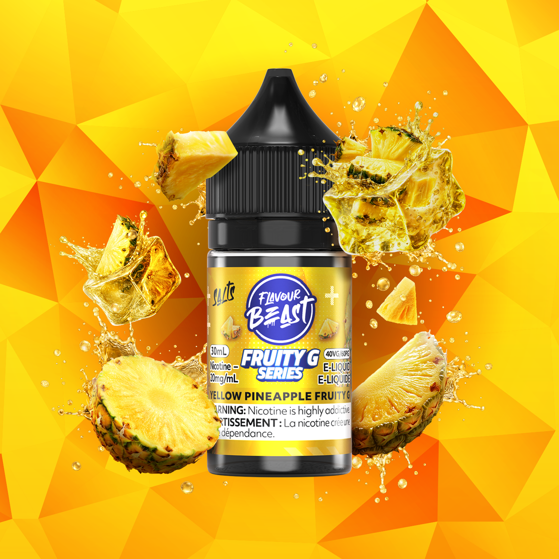 Yellow Pineapple Fruity G — Flavour Beast Fruity G Series Salt Nic E-Juice 30mL