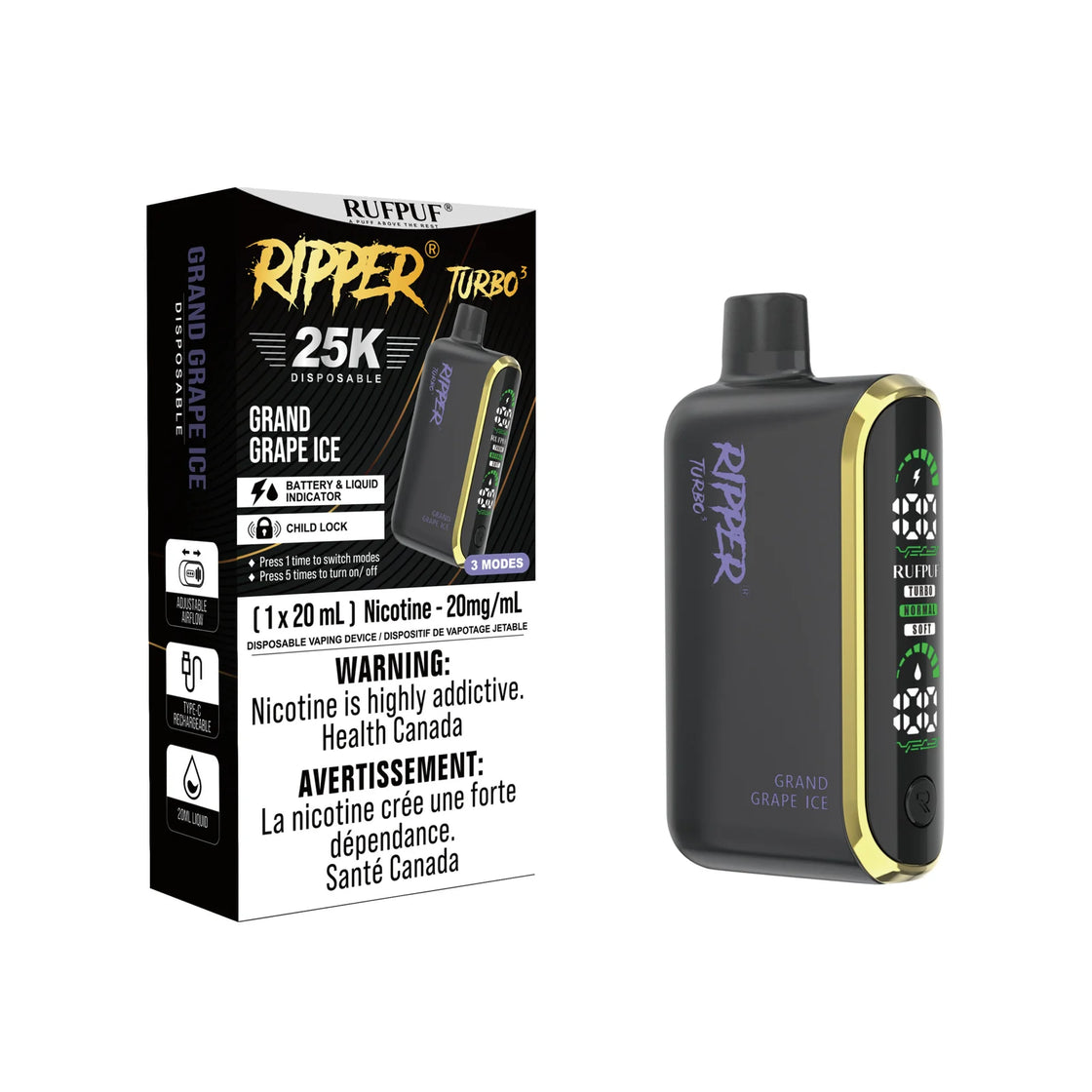 Grand Grape Ice - Ripper Turbo 3 35K Disposable