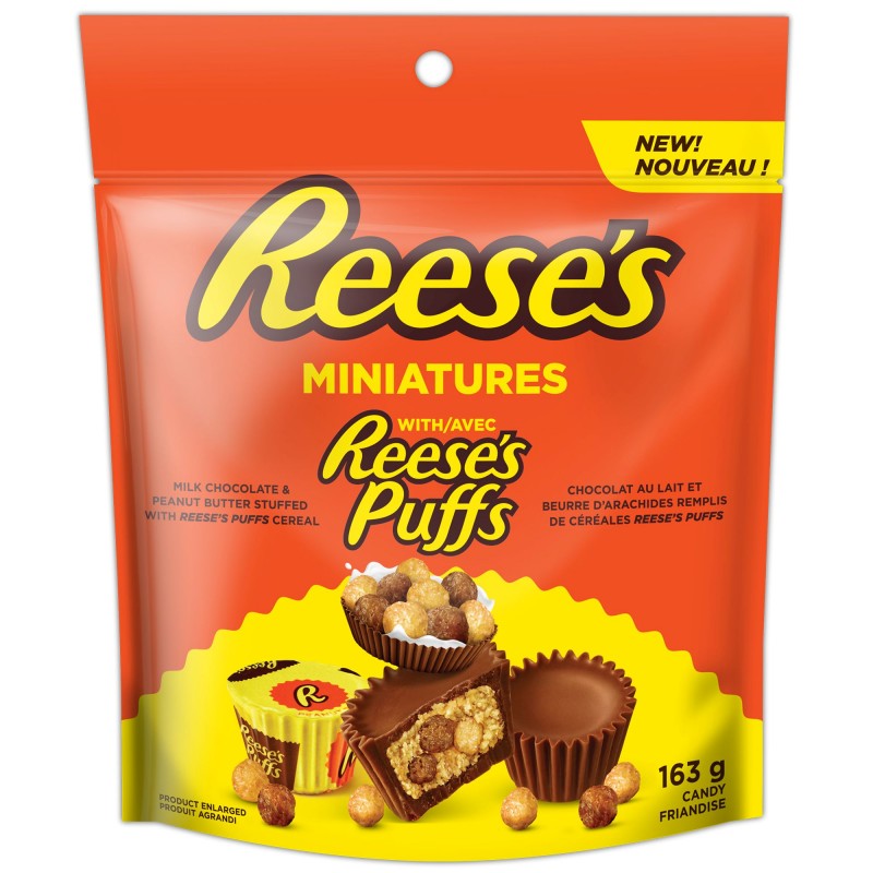 Reese's Peanut Butter Cups Miniatures with Reese's Puffs Chocolate - 163g