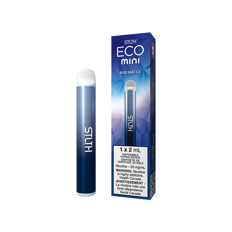 STLTH ECO Mini Disposable Vape - Blue Razz Ice (20mg, 2mL) | Futuristic Vapes Surrey Delta Vancouver
