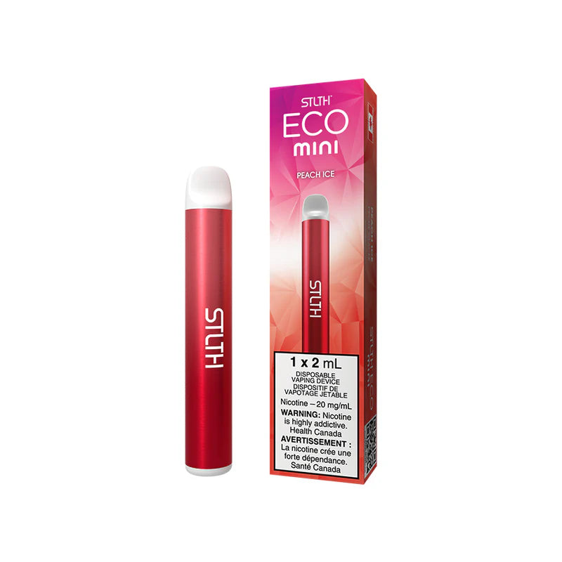 STLTH ECO Mini Disposable Vape - Peach Ice (20mg, 2mL) | Futuristic Vapes Surrey Delta Vancouver