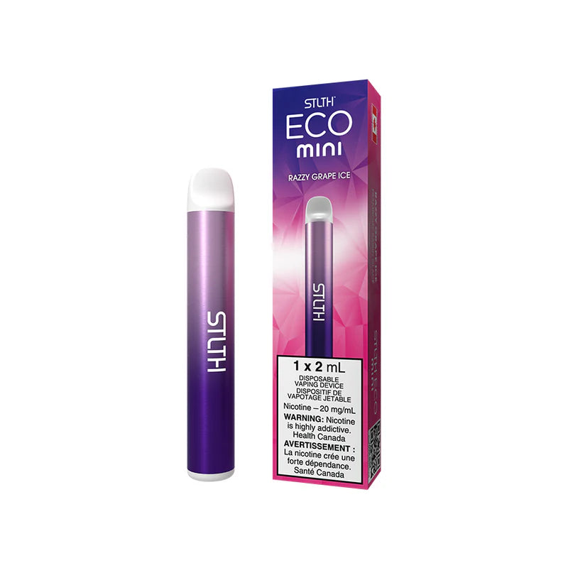 STLTH ECO Mini Disposable Vape - Razzy Grape Ice (20mg, 2mL) | Futuristic Vapes Surrey Delta Vancouver