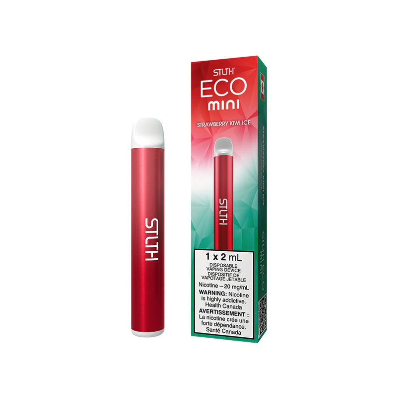 STLTH ECO Mini Disposable Vape - Strawberry Kiwi Ice (20mg, 2mL) | Futuristic Vapes Surrey Delta Vancouver