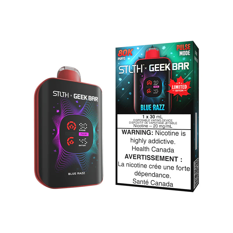 STLTH X GEEK BAR Canada Limited Edition Disposable 80K - Blue Raspberry | Futuristic Vapes Delta Surrey