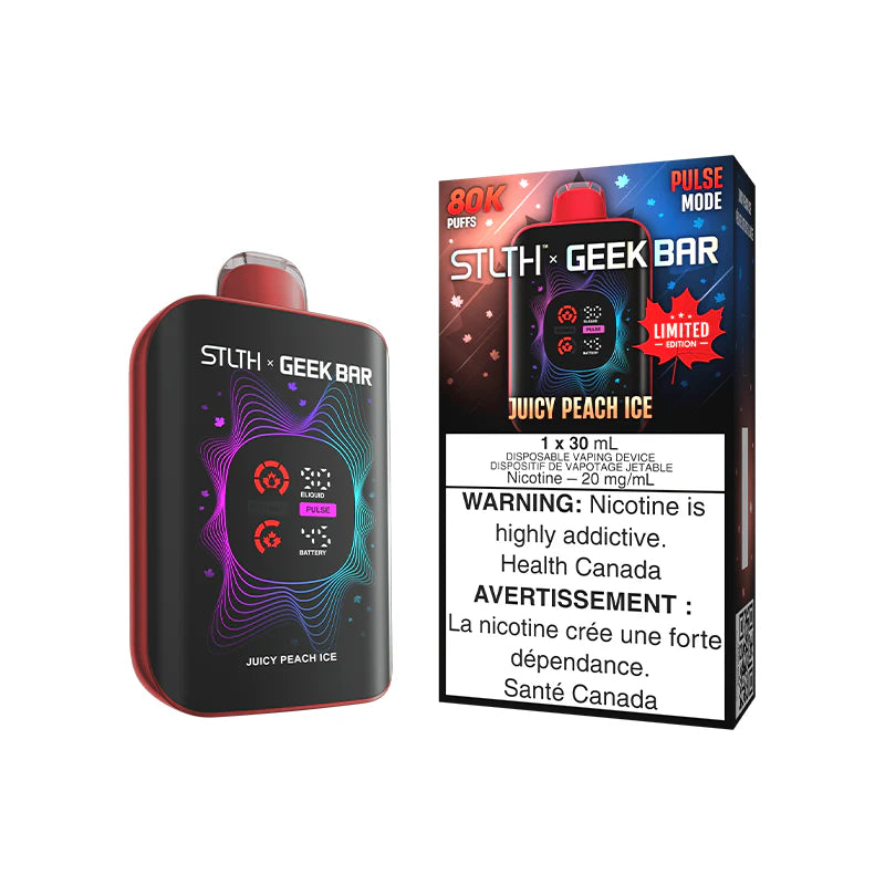 STLTH X GEEK BAR Canada Limited Edition Disposable 80K - Juicy Peach Ice | Futuristic Vapes Delta Surrey