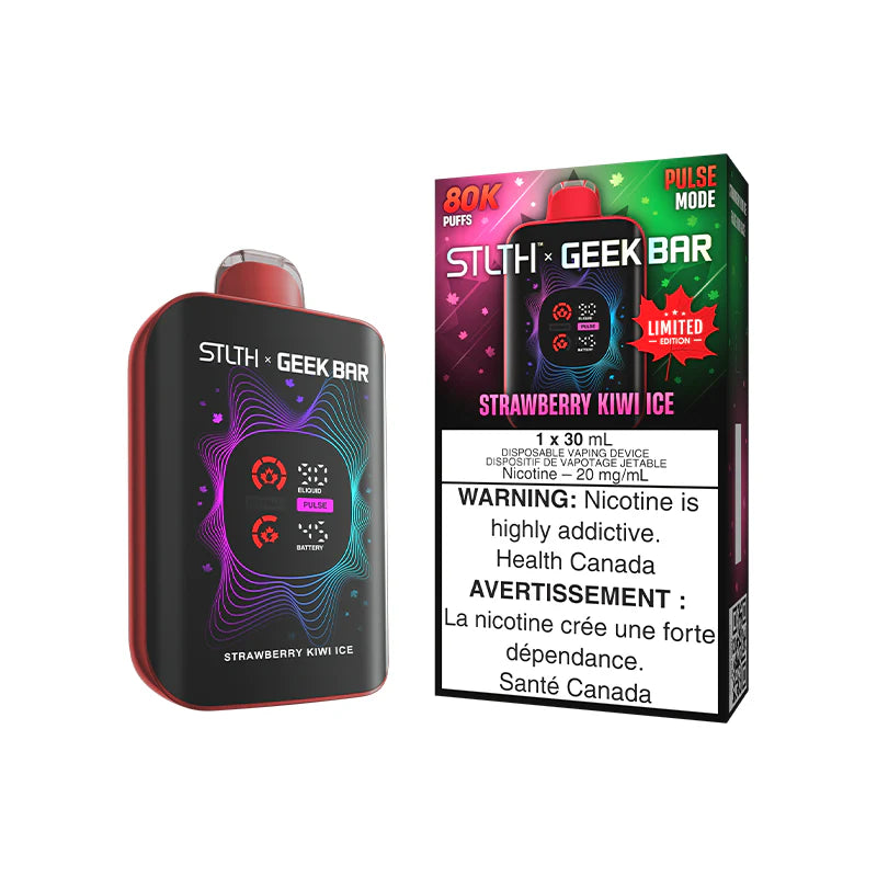 STLTH X GEEK BAR Canada Limited Edition Disposable 80K - Strawberry Kiwi Ice | Futuristic Vapes Delta Surrey