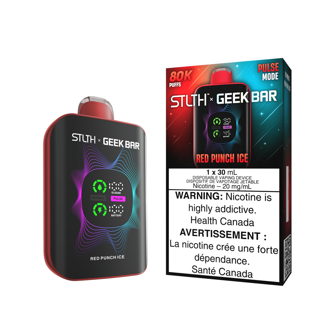 STLTH X GEEK BAR Disposable - Red Punch Ice 80K