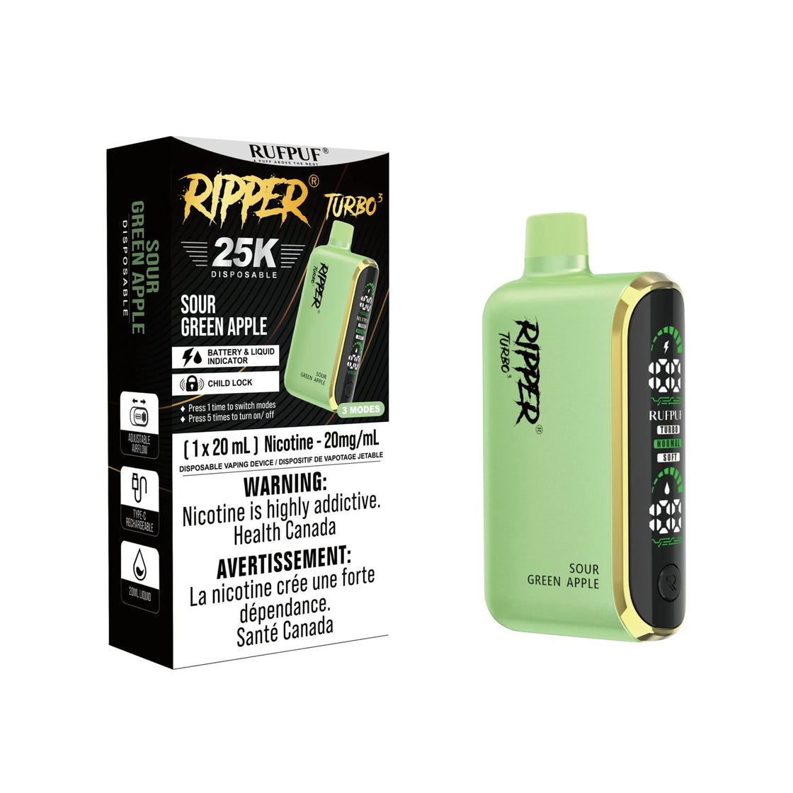 Sour Rainbow Ice - Ripper Turbo 3 35K Disposable