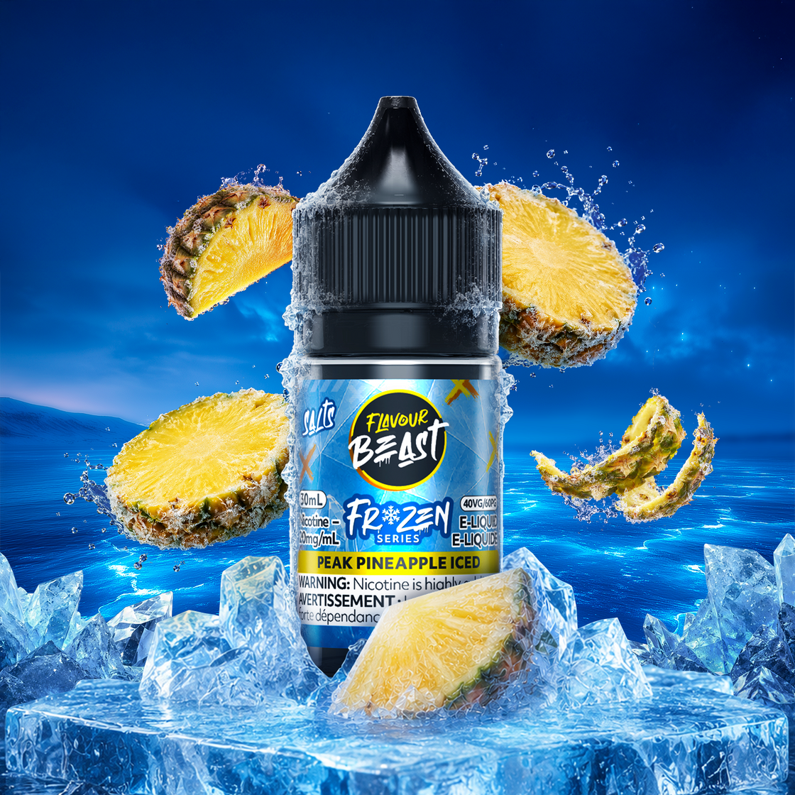 Flavour Beast Frozen Peak Pineapple Iced 30mL salt nic e-juice bottle